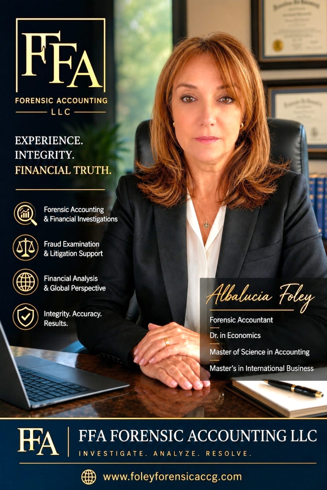 Albalucia Foley, founder of FFA Forensic Accounting